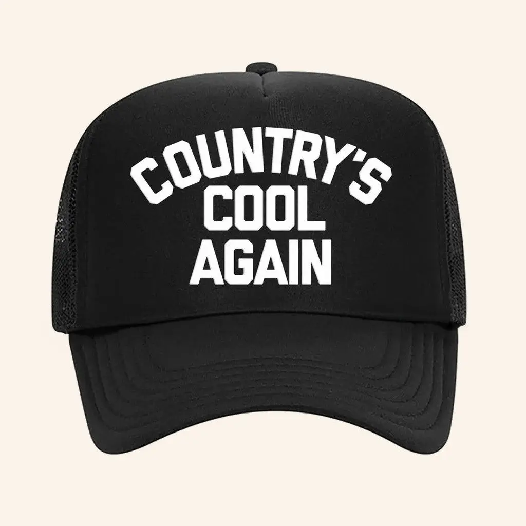Lainey Wilson Merch Tour 2025 Country's Cool Again Logo Trucker Hat Presents For Music Lovers -WearandDecor