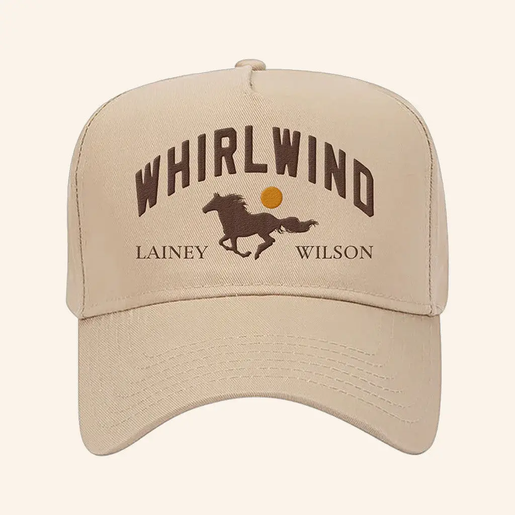 Lainey Wilson Merch Tour 2025 Khaki Whirlwind Hat Embroidered Gifts For Music Fans -WearandDecor