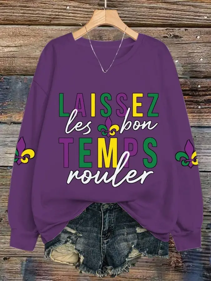 Laissez Les Bon Temps Sweatshirt Mardi Gras Party Outfits Mardi Gras Gifts For Girlfriend