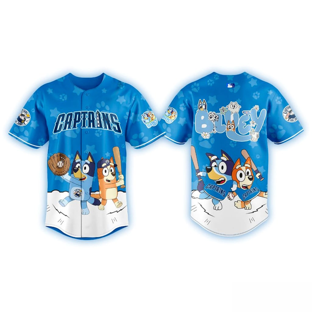 Lake County Captains Bluey Night Game Jersey 2026 Captains Merch Gifts For Baseball Lovers