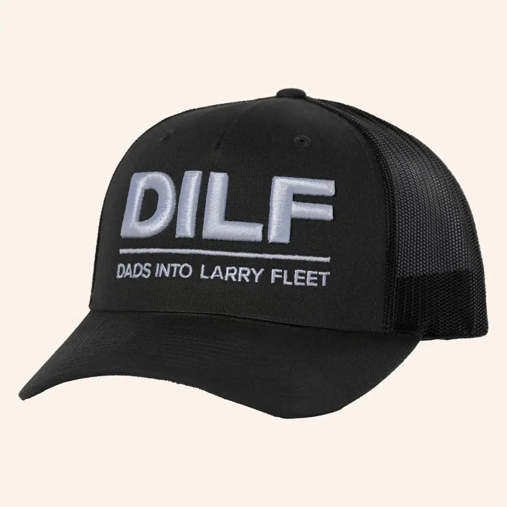 Larry Fleet Merch Tour 2025 DILF Embroidered Trucker Hat Gifts For Music Lovers -WearandDecor