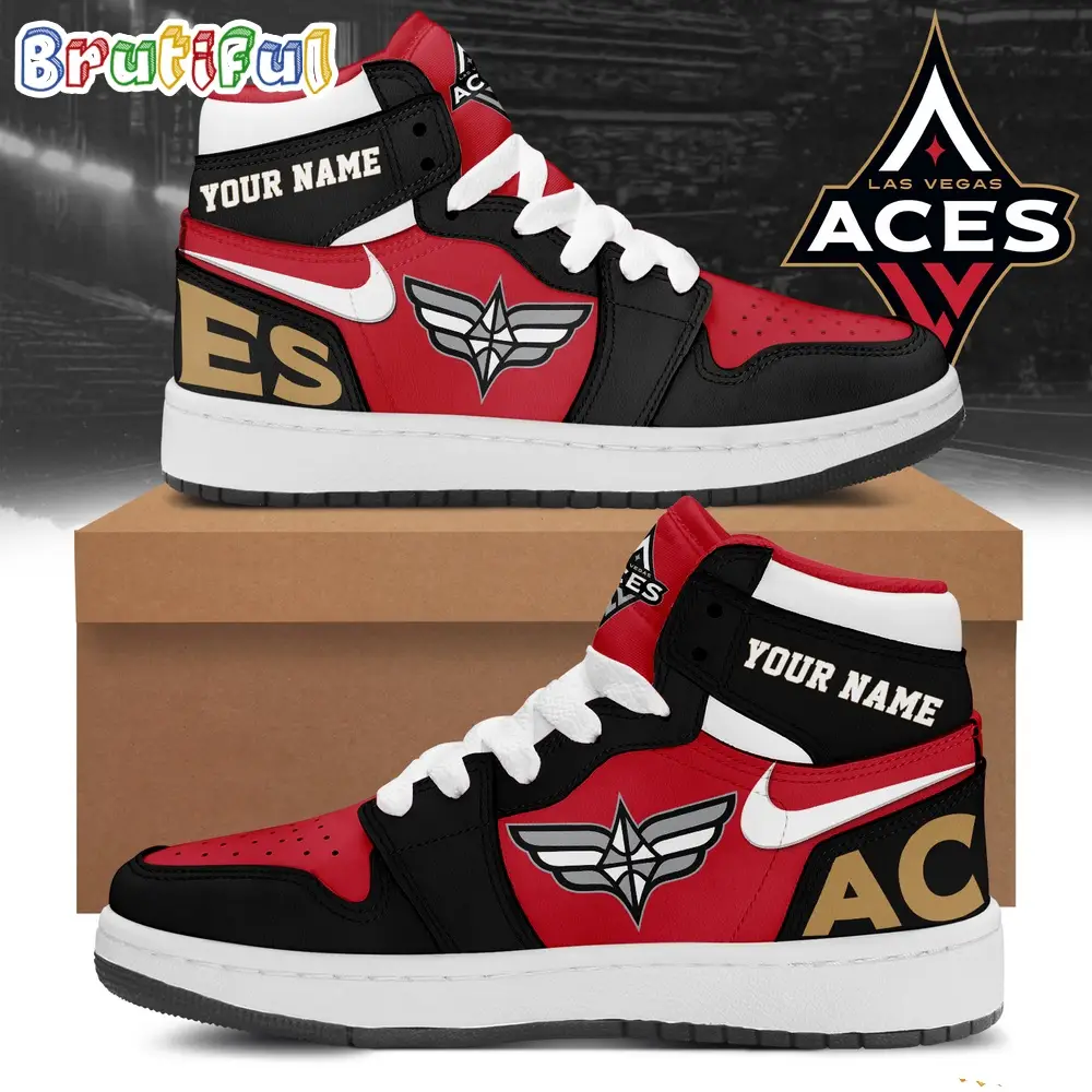 Las Vegas Aces Basketball Team Air Jordan 1 Hightop Shoes Las Vegas Aces Basketball Team Air Jordan 1 Hightop Shoes - Image 1
