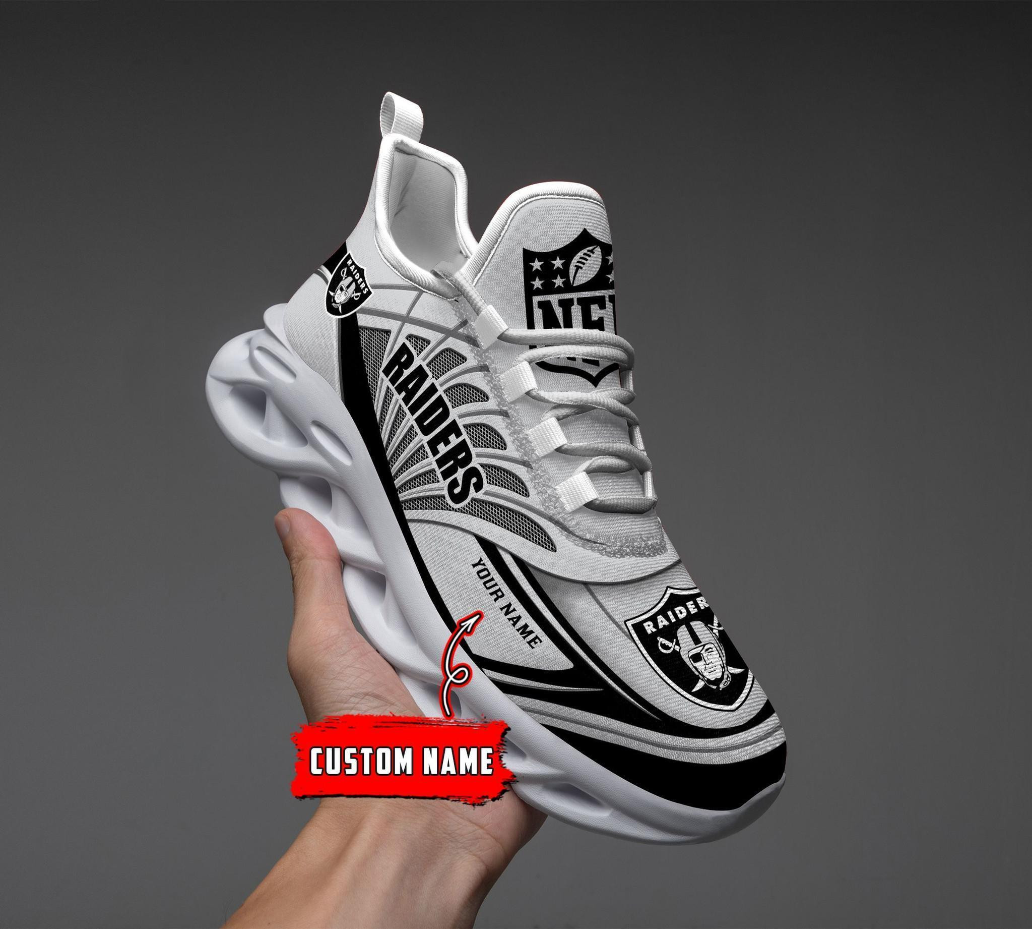 Las Vegas Raiders Black Max Soul Shoes 2026 Versions Custom Name 637