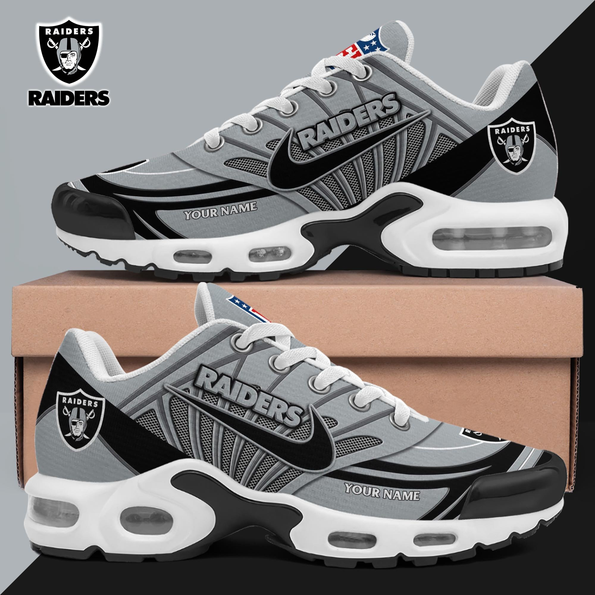 Las Vegas Raiders Shoes 2025 Version Custom Your Name 582 Las Vegas Raiders Shoes 2025 Version Custom Your Name 582 - Image 1