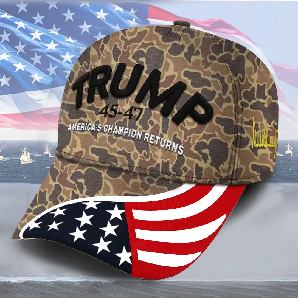 Leopard Trump Won Hat Embroidered America's Champion Returns 45-47 Hat Trump Victory 47 Cap Leopard Trump Won Hat Embroidered America's Champion Returns 45-47 Hat Trump Victory 47 Cap - Image 1