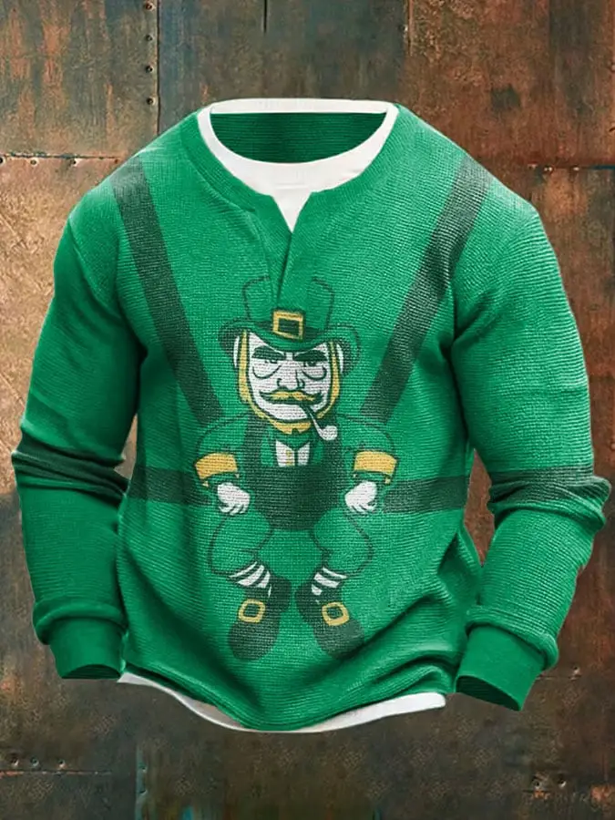 Leprechaun Child Carrier Sweatshirt Funny Saint Patricks Day Apparel Gifts For Men