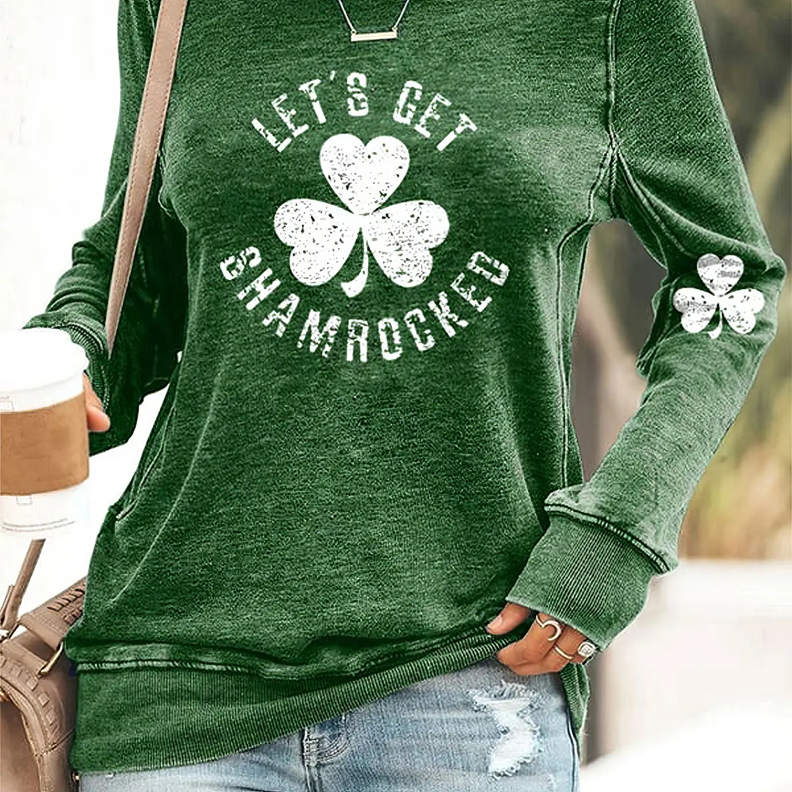 Let's Get Shamrocked Sweatshirt Irish St.Patrick's Day Clothing Gifts For Her Let's Get Shamrocked Sweatshirt Irish St.Patrick's Day Clothing Gifts For Her - Image 1