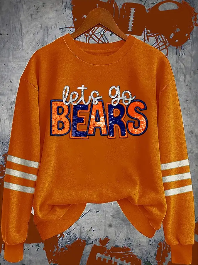 Let's Go Bears Football Sweatshirt Game Day Chicago Bears Fan Merch Unique Gifts For Fans