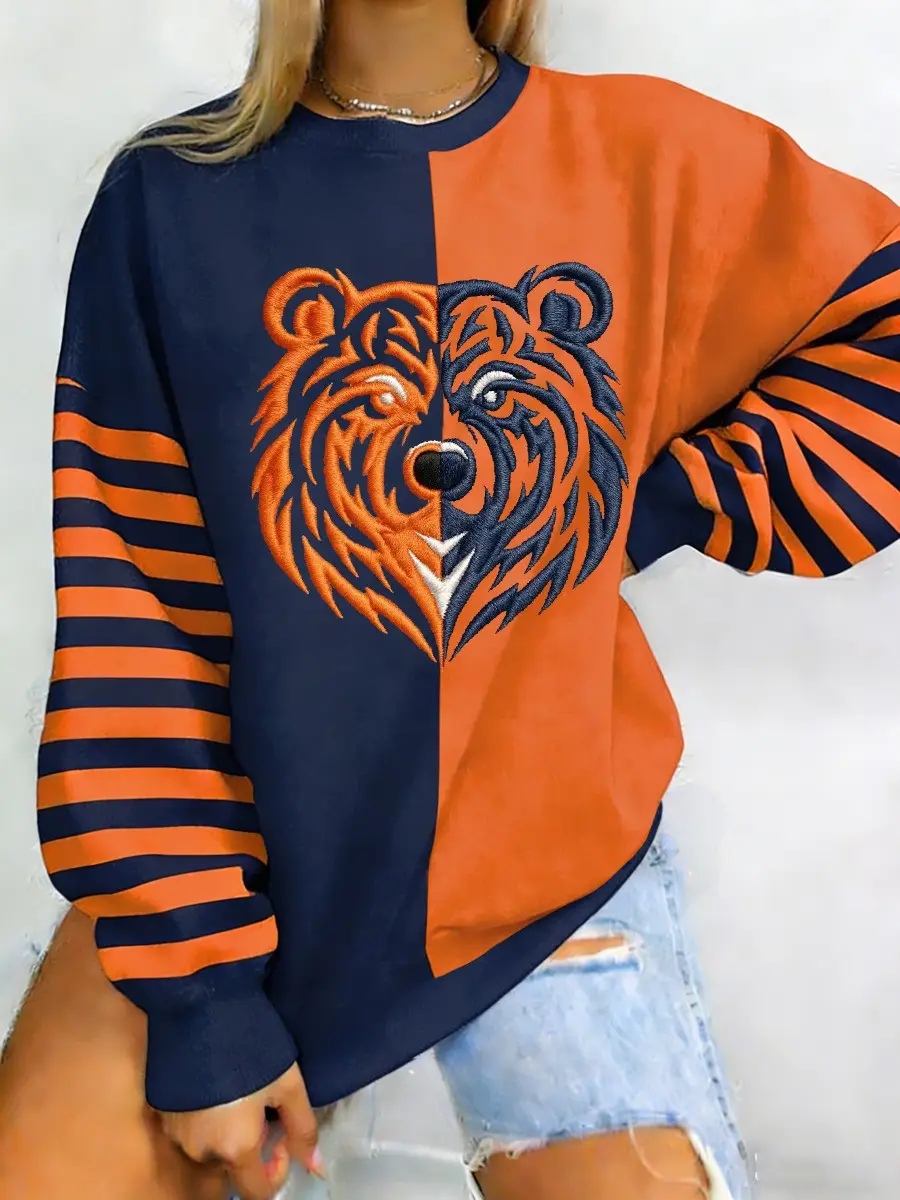 Let's Go Chicago Bears Sweatshirt Game Day Women’s Apparel Merch Bears Football Gifts