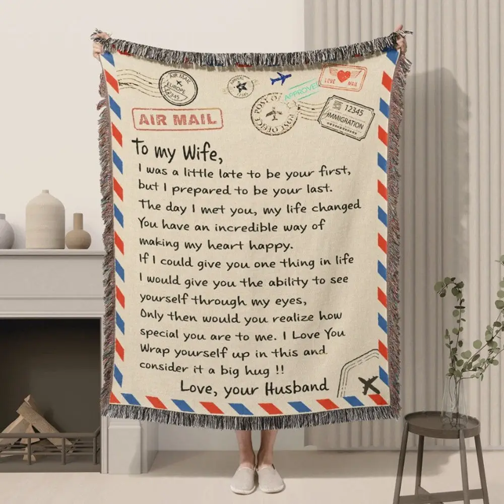 Letter From Husband To Wife 3D Printed Blanket Farm Blanket Gift For Her