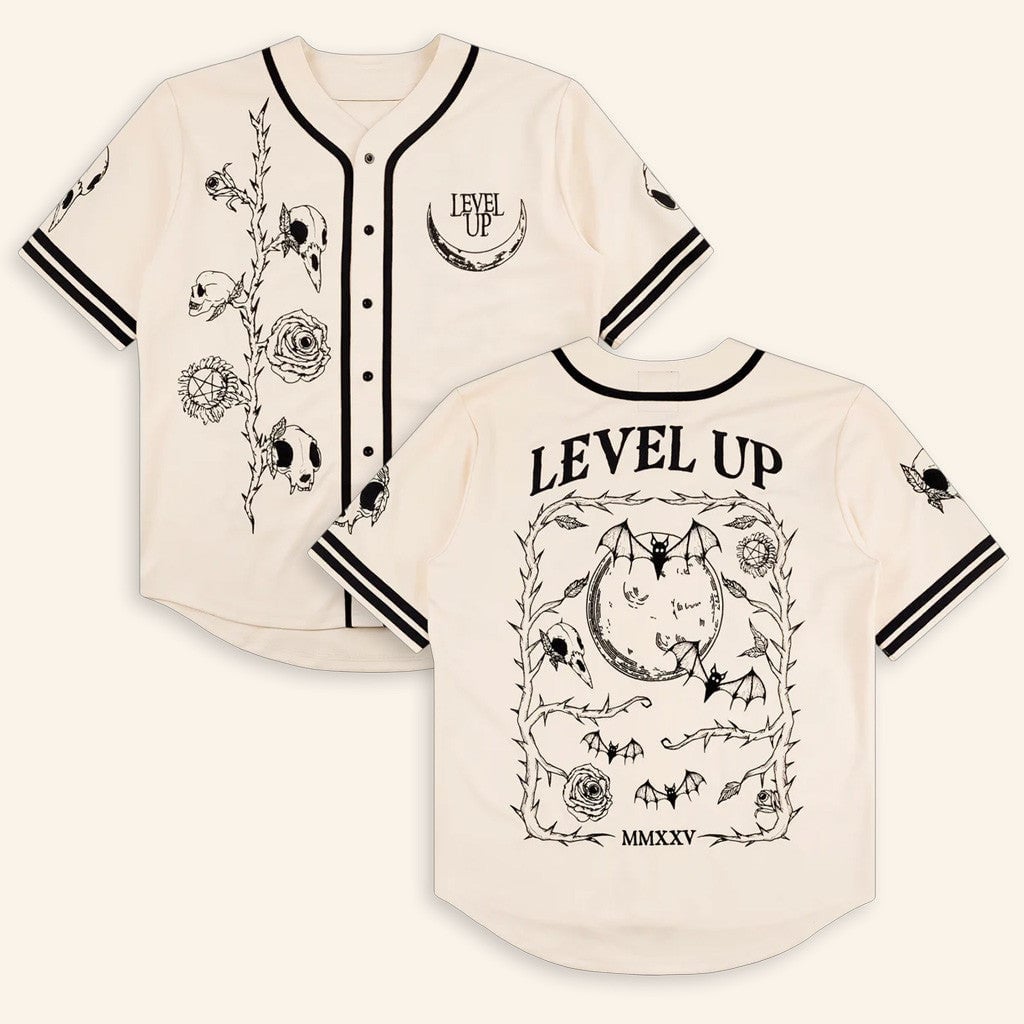 Level Up Merch Level Up Nocturnal Bloom Baseball Jersey Gifts For Friends -WearandDecor