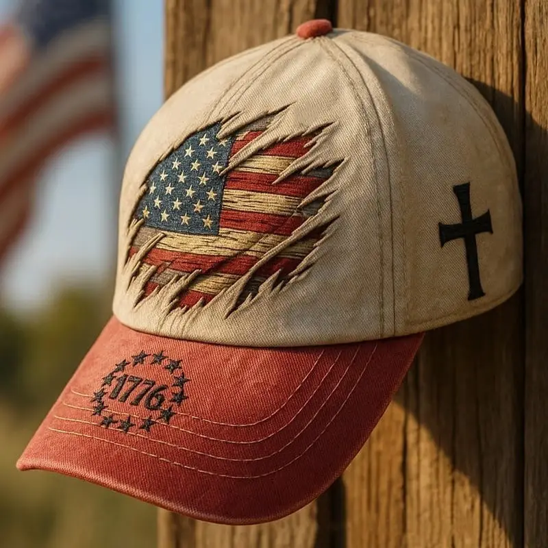 Liberty Cross 250th Anniversary Hat America Birthday Baseball Cap Catholic Gifts For Dad
