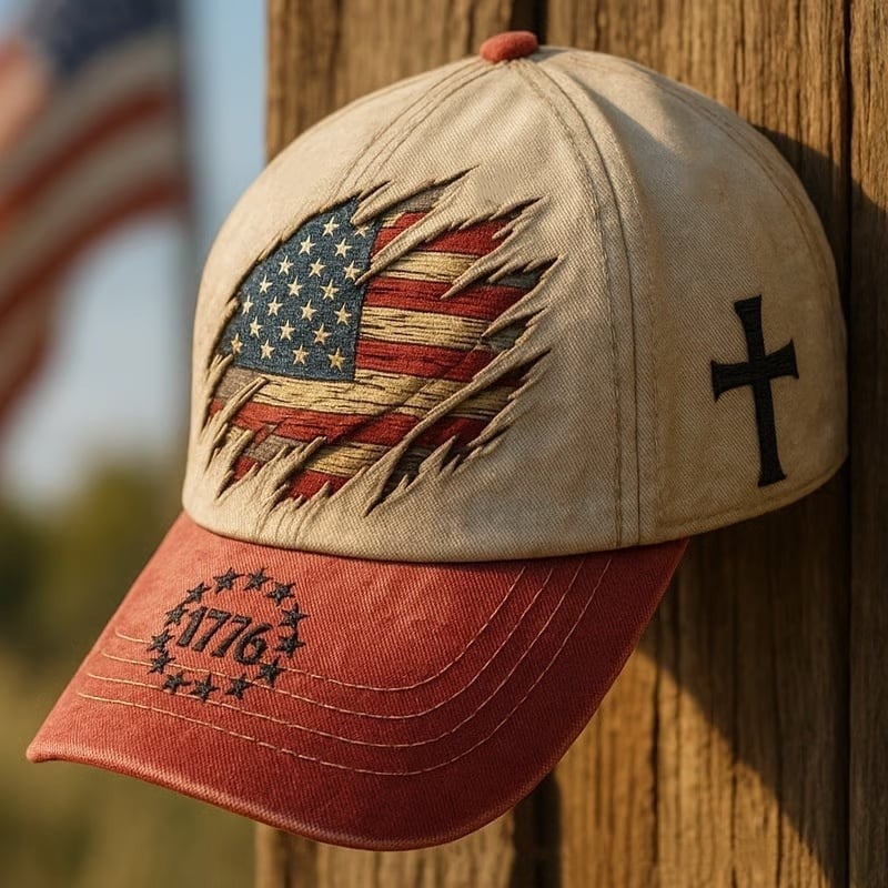 Liberty Cross 250th Anniversary Hat America Birthday Baseball Cap Catholic Gifts For Dad