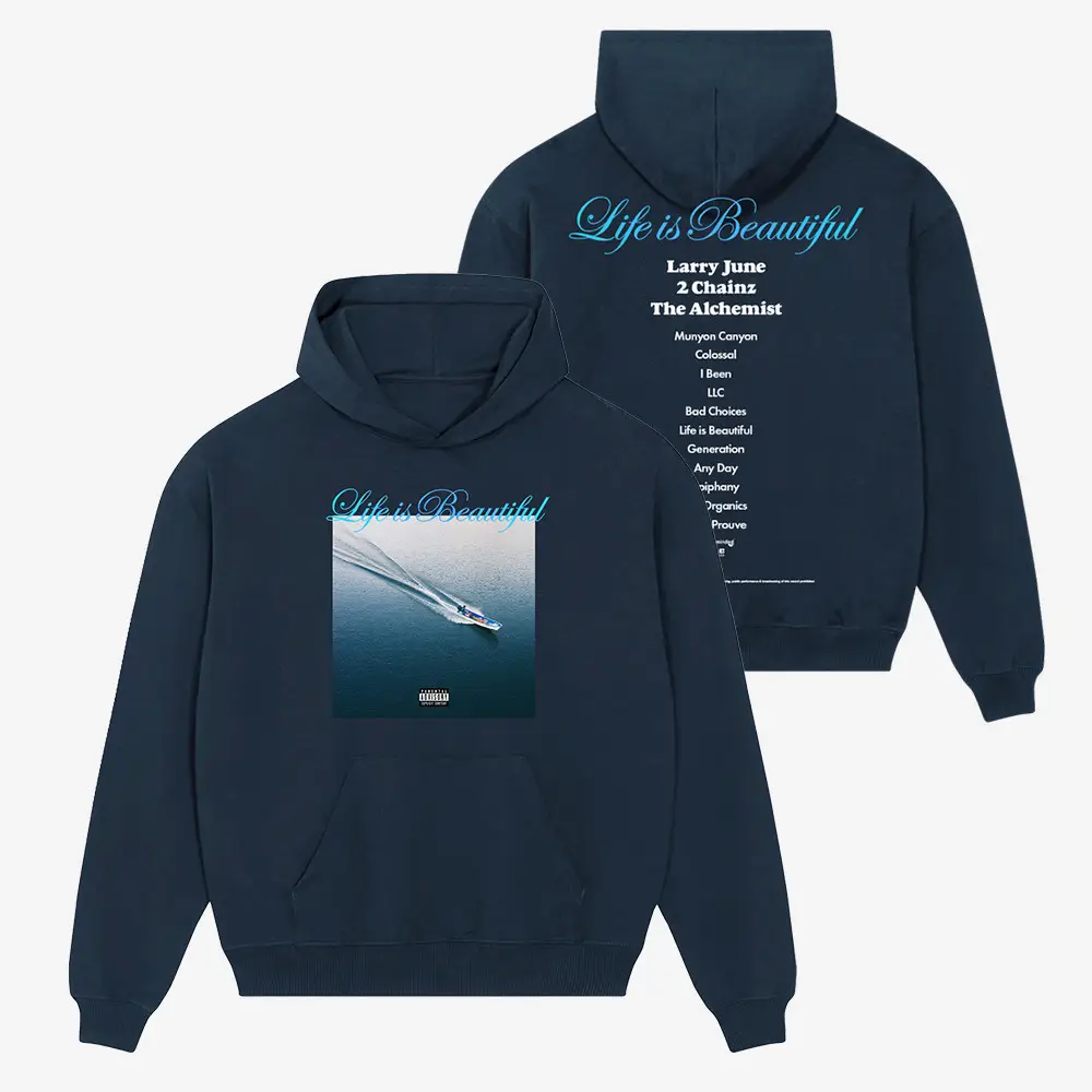 Life Is Beautiful Album Hoodie Larry June Clothing Best Gift For Rap Music Enthusiasts