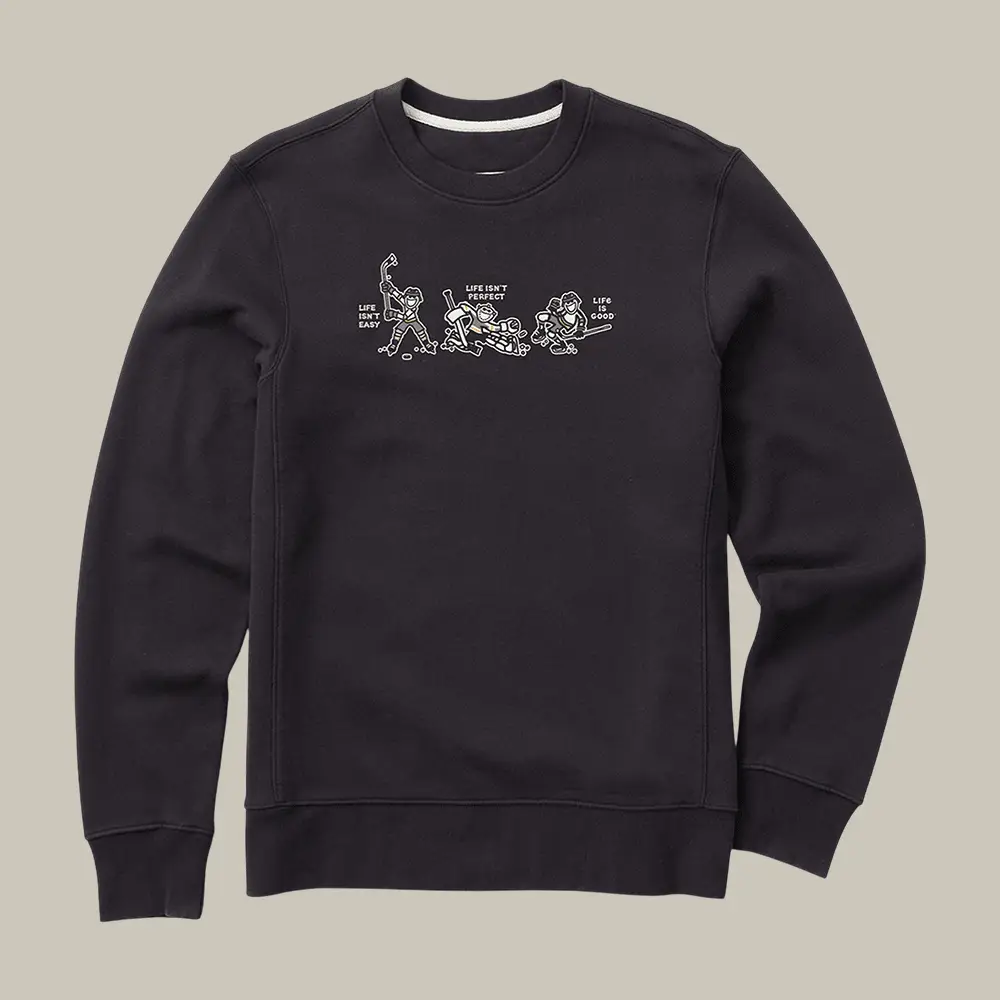 Life Isn't Easy Hockey Sweatshirt Sport Themed Life Is Good Clothing Best Gift For Men