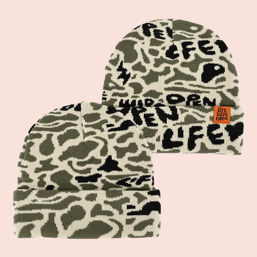 Life Wide Open Camo Beanie CboysTV Merch Cool Gift For Loved Ones