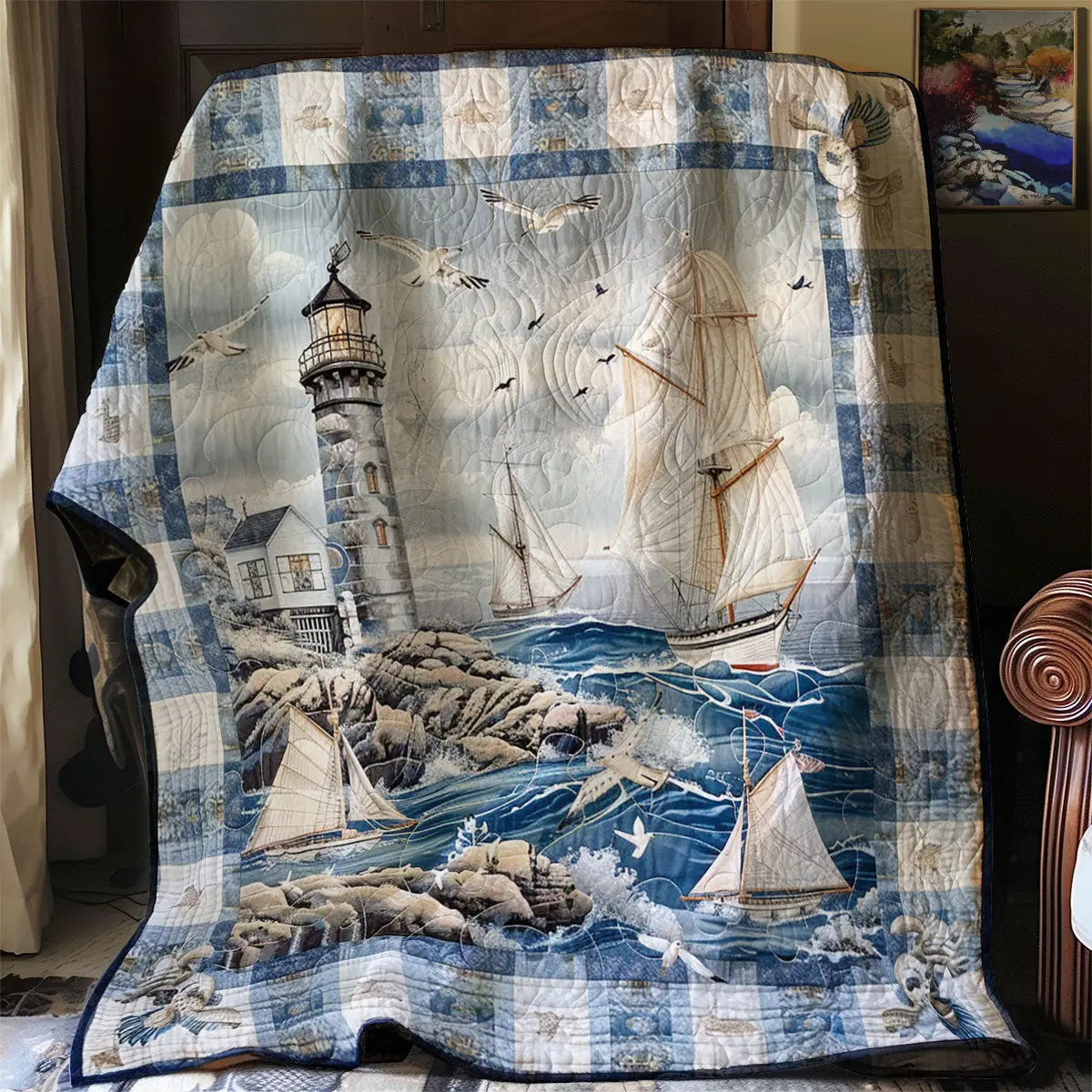 Lighthouse Quilt Throws And Blankets Awesome Mother's Day Gifts 2025
