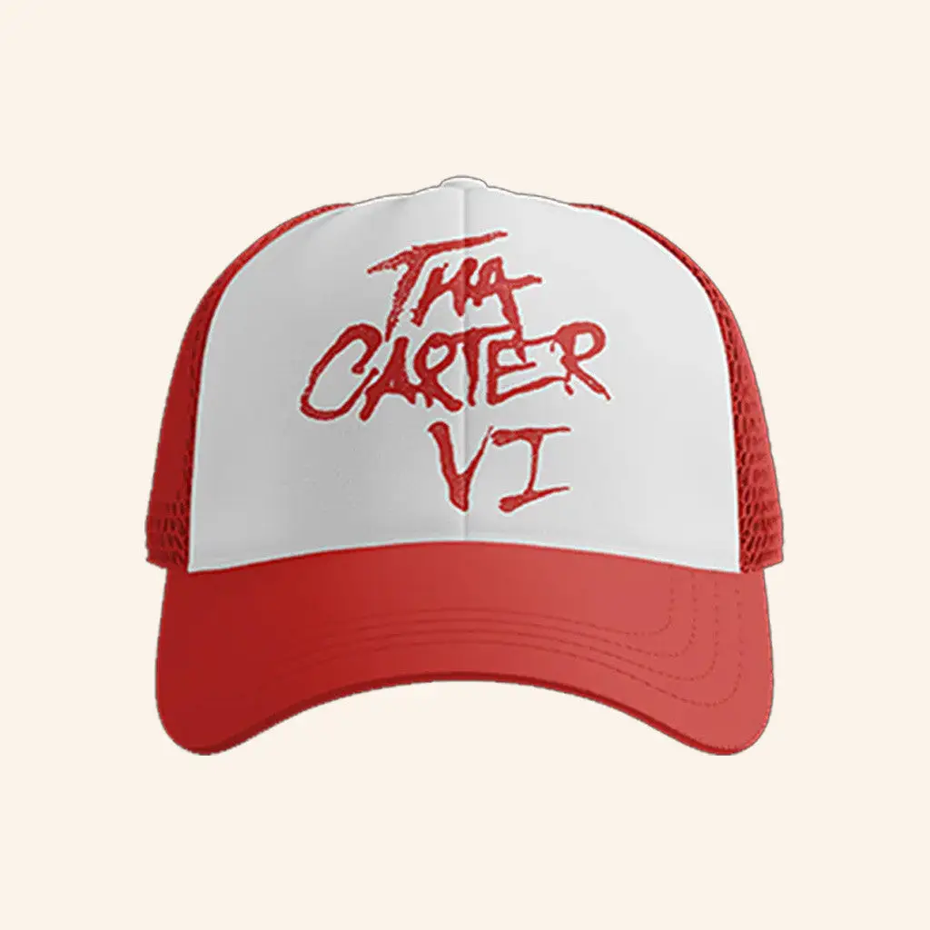 Lil Wayne Merch Tha Carter Vi Red Trucker Hat Gifts For Dad -WearandDecor