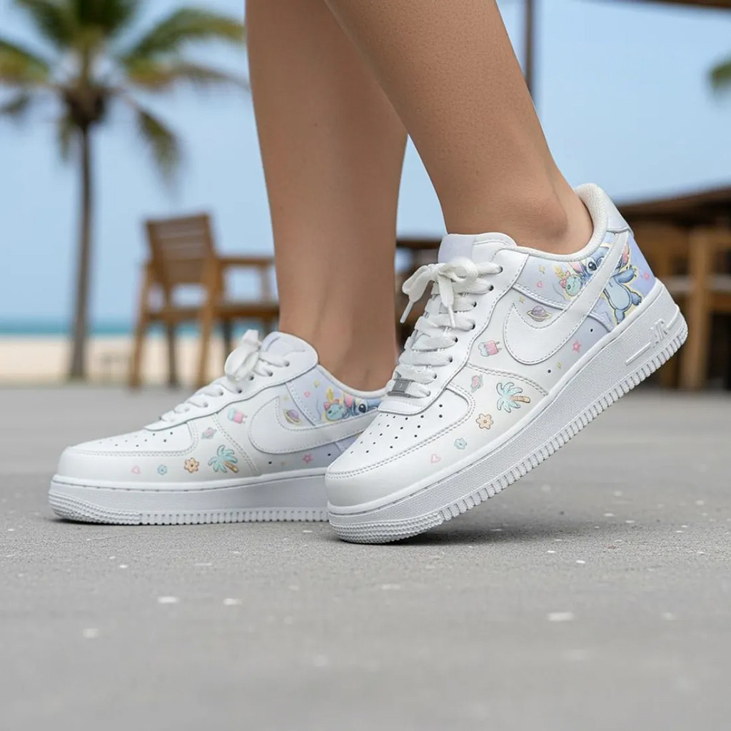 Lilo And Stitch AF1 Shoes Sneakers Stitch Merch Cute Birthday Gifts For Her