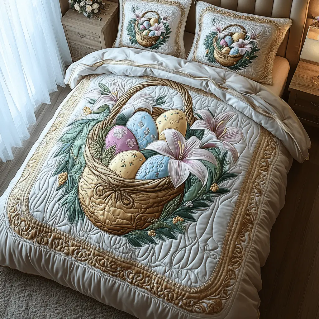 Lily Grace Quilted Bedding Set Autumn Inspired Bedroom Unique Gifts For Grandma