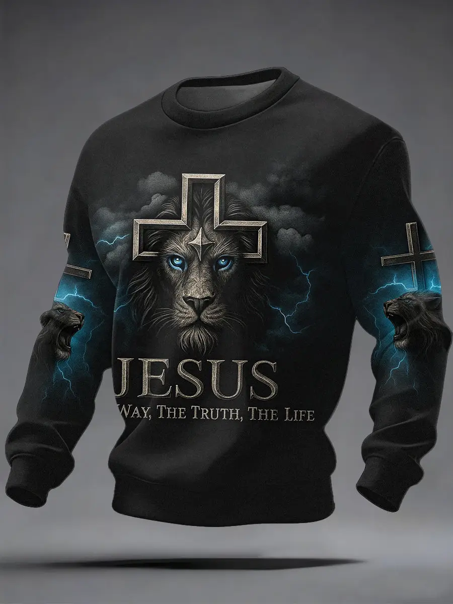 Lion Jesus The Way The Truth The Life Sweatshirt Jesus Clothes Gift For Him