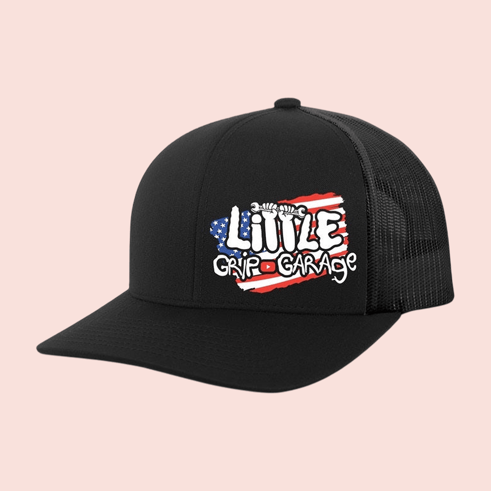 Little Grip Garage Snapback Hat American Flag Vice Grip Garage Trucker Cap Present For Fans