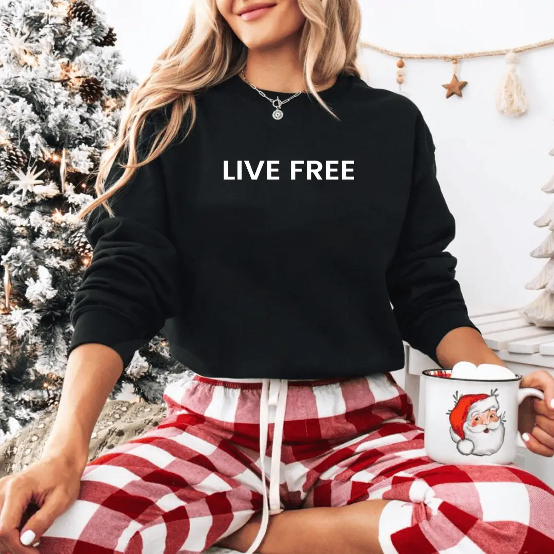 Live Free Charlie Kirk Sweatshirt A True Patriot Charlie Kirk Crewneck Memorial Gift for Supporters