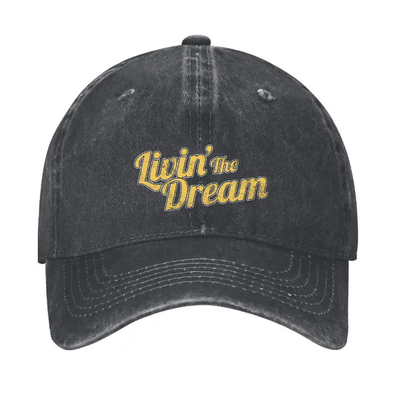 Livin' The Dream Cap Funny Saying Tee for Men – Comical Graphic T-Shirt