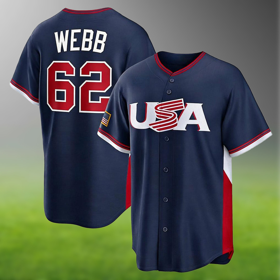Logan Webb Jersey USA 2026 World Baseball Classic Navy Jersey for Men
