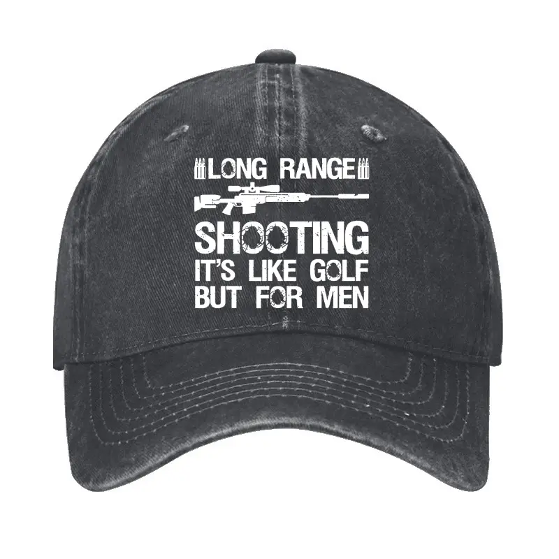 Long Range Shooting It's Like Golf But For Men Cap Hilarious Men’s T-Shirt – Funny Saying Tee
