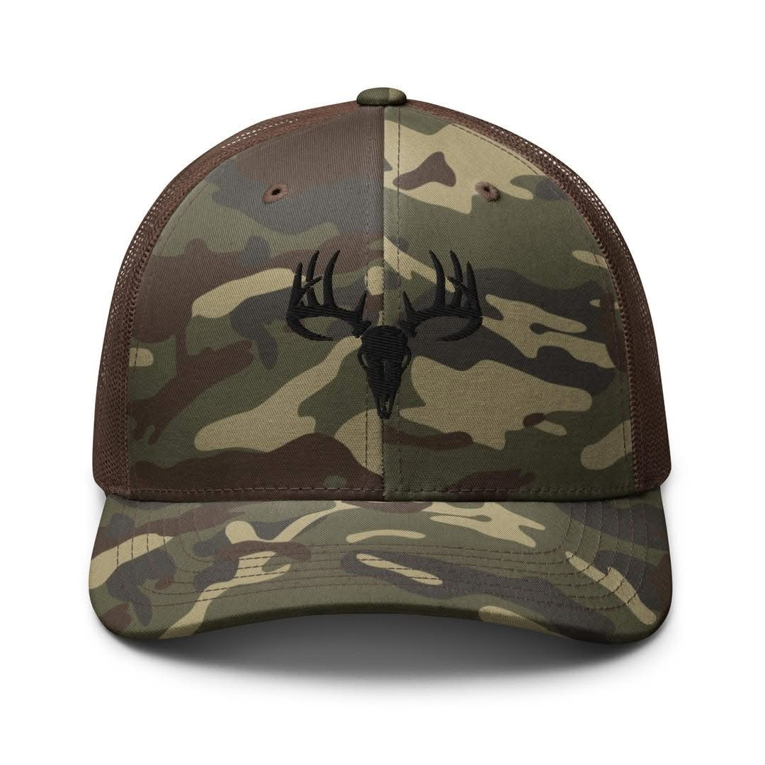 Longhorn Deer Camo Trucker Hat Camping And Hunting Camouflage Hat Father's Day Gifts Longhorn Deer Camo Trucker Hat Camping And Hunting Camouflage Hat Father's Day Gifts - Image 1