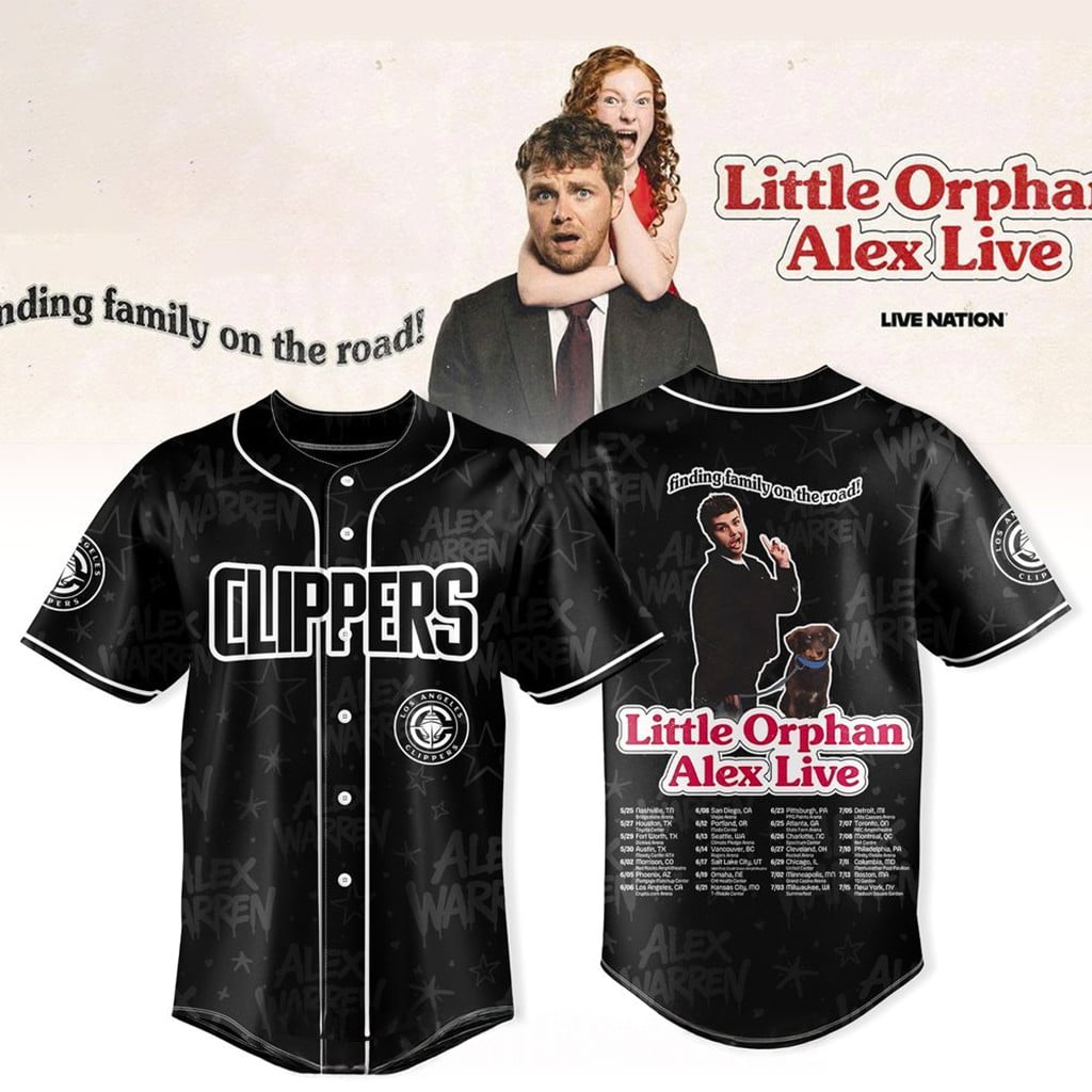 Los Angeles Clippers x Little Orphan Alex Live Tour Baseball Jersey Clippers Merch Gifts For Fan