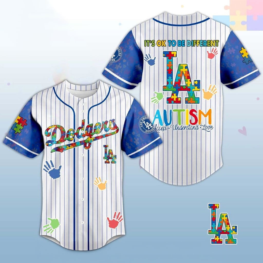 Los Angeles Dodgers Autism Awareness 2026 Jersey LA Dodgers Merch Gifts For Friends