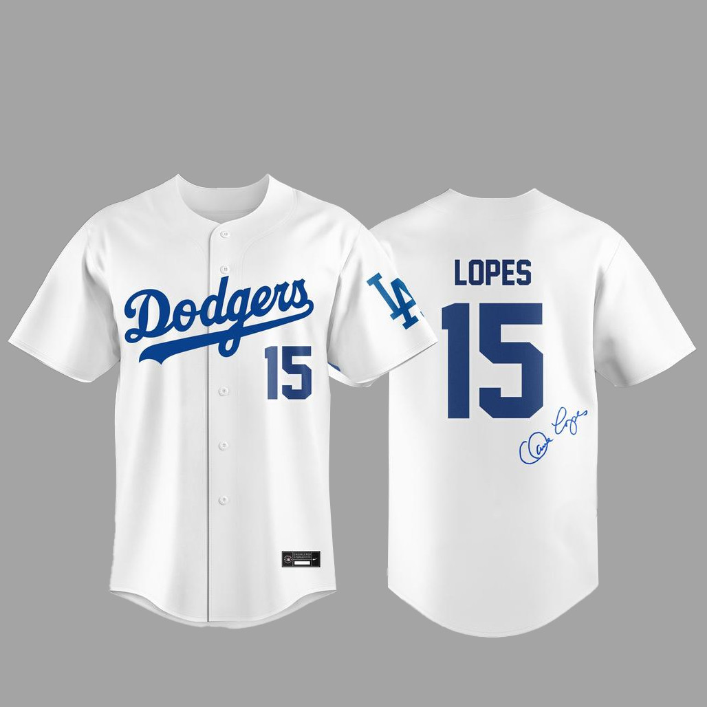 Los Angeles Dodgers Davey Lopes 1945-2026 Baseball Jersey Los Angeles Dodgers Davey Lopes 1945-2026 Baseball Jersey - Image 1