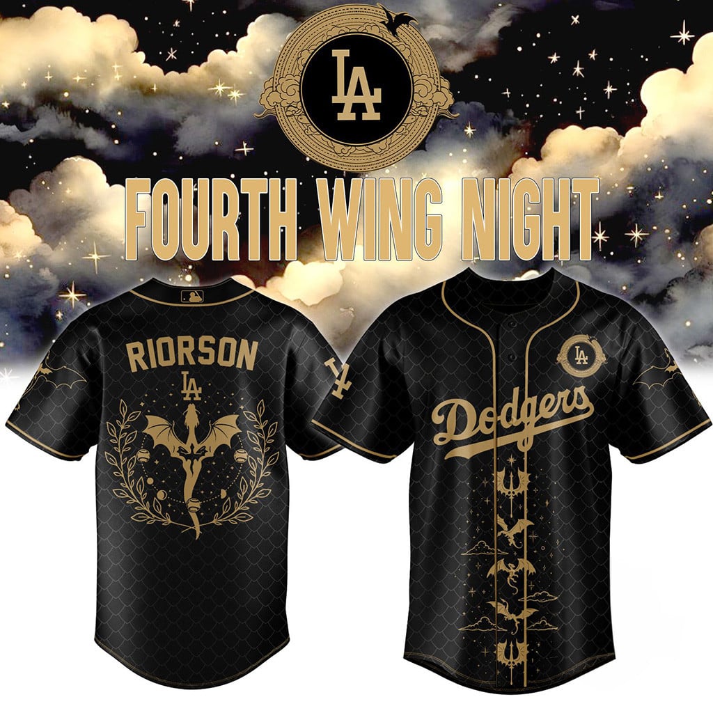 Los Angeles Dodgers Fourth Wing Night Riorson Baseball Jersey Dodgers Merch Gifts For Him