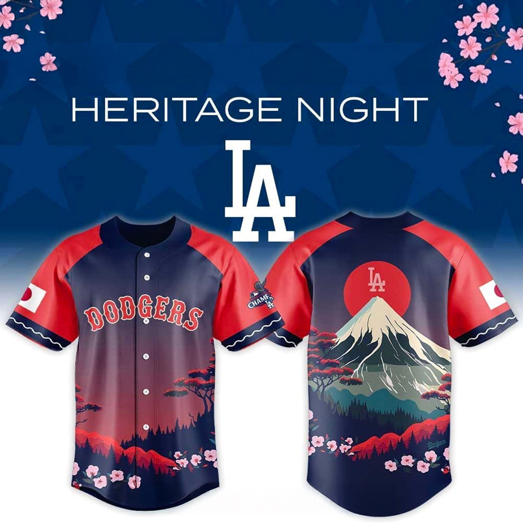 Los Angeles Dodgers Japanese Heritage Night 2026 Jersey Dodgers Merch Baseball Team Gift Ideas