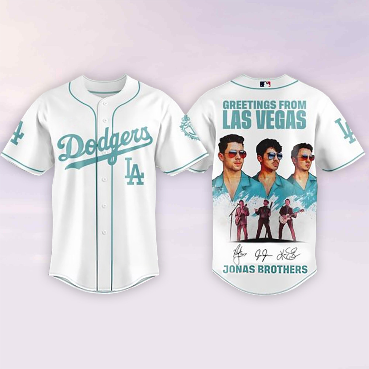 Los Angeles Dodgers Jersey Shirt Jonas Brothers Greetings From Las Vegas 2026 Clothes Gift Los Angeles Dodgers Jersey Shirt Jonas Brothers Greetings From Las Vegas 2026 Clothes Gift - Image 1