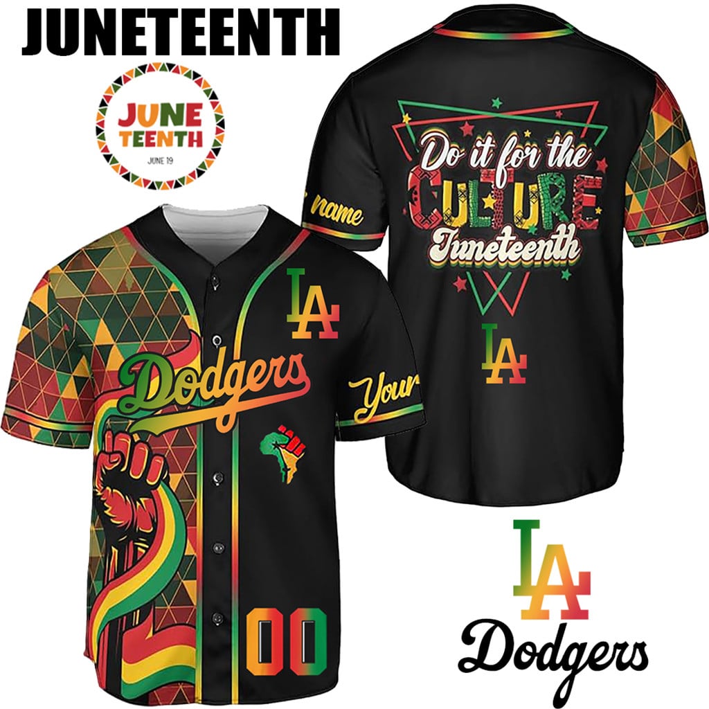 Los Angeles Dodgers Juneteenth Do It For The Culture Baseball Jersey 2026 Dodgers Merch Gifts
