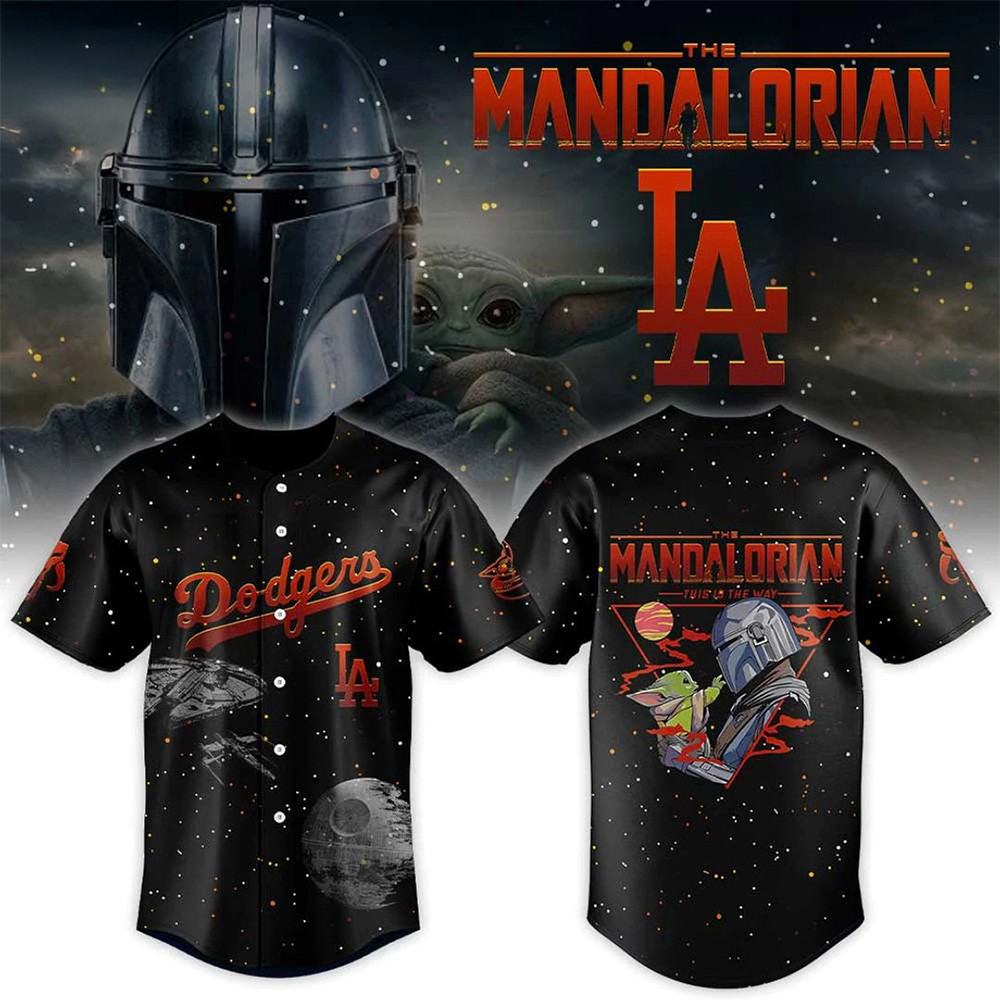 Los Angeles Dodgers Mandalorian And Grogu 2026 Baseball Jersey LA Baseball Team Merch Los Angeles Dodgers Mandalorian And Grogu 2026 Baseball Jersey LA Baseball Team Merch - Image 1