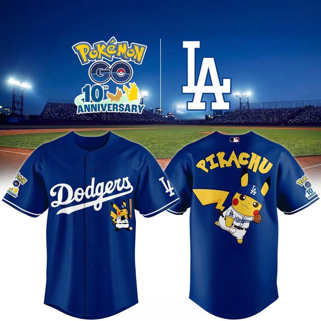 Los Angeles Dodgers Pokemon Go Fest 2026 Tour Baseball Jersey LA Dodgers Merch Gift For BFF
