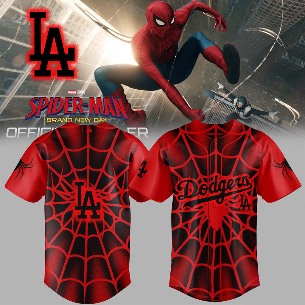 Los Angeles Dodgers Spider-Man Brand New Day Baseball Jersey Dodgers Merch Gifts For Him