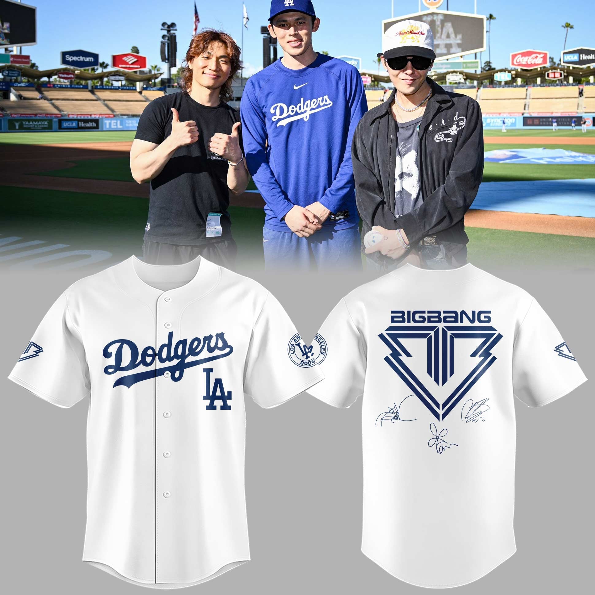 Los Angeles Dodgers x Big Bang 2026 Baseball Jersey Dodgers Merch Presents For Baseball Lovers