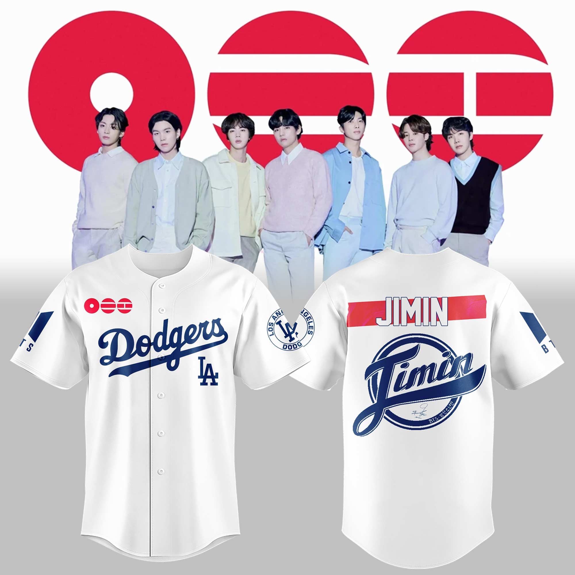 Los Angeles Dodgers X BTS Jimin Jersey 2026 BTS World Tour Merch Arirang Gifts For Fan