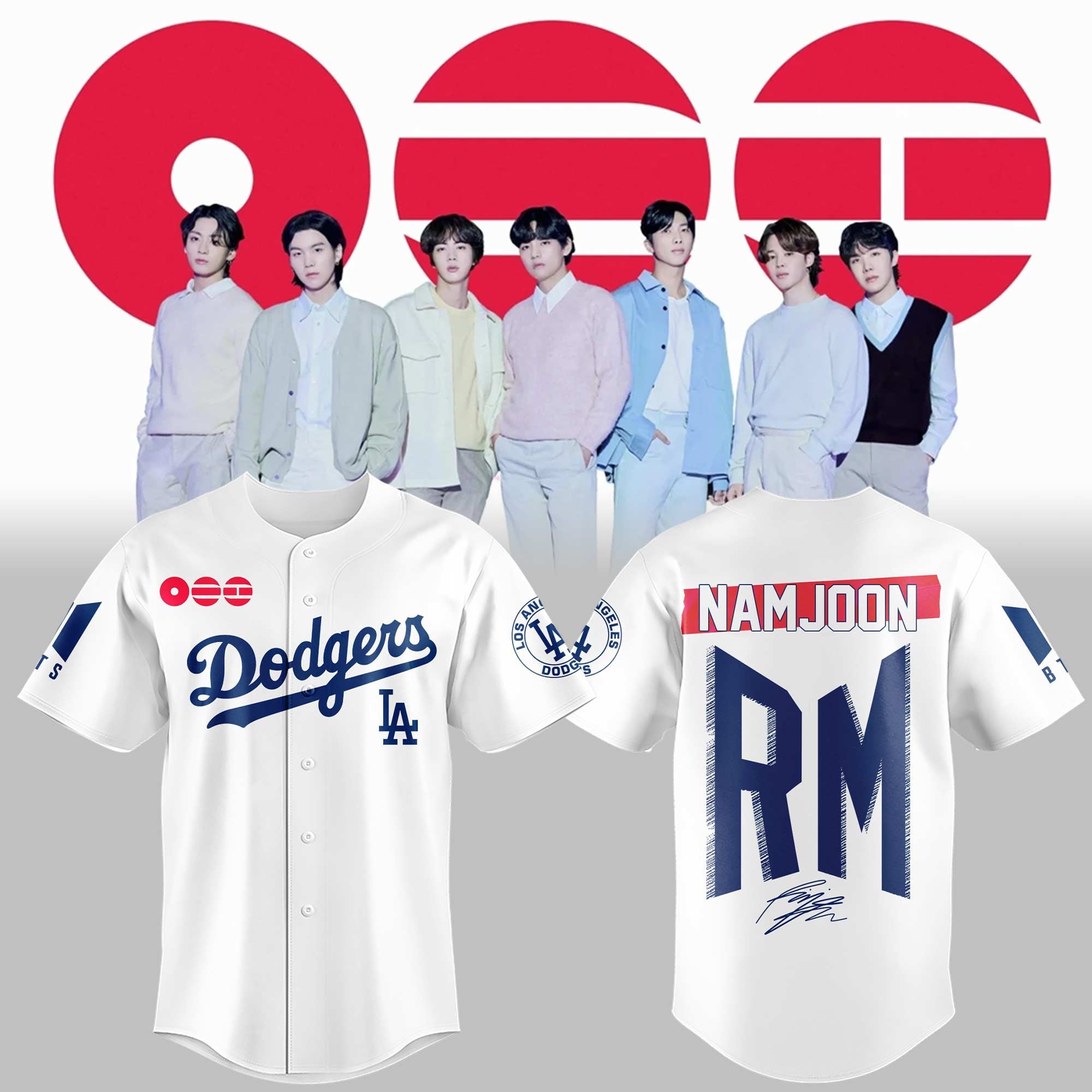 Los Angeles Dodgers X BTS RM Jersey 2026 BTS Arirang Merch World Tour 2026 Fan Gifts