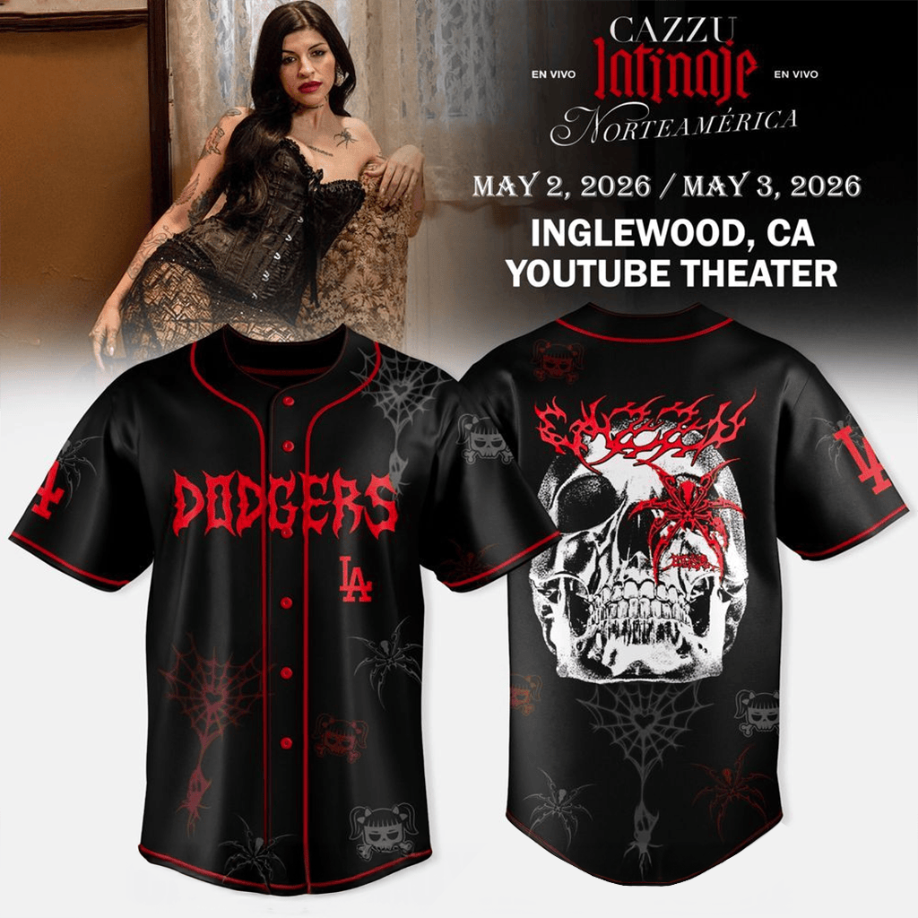 Los Angeles Dodgers X Cazzu Latinaje En Vivo Tour NA 2026 Jersey Dodgers Merch Gifts For Fans
