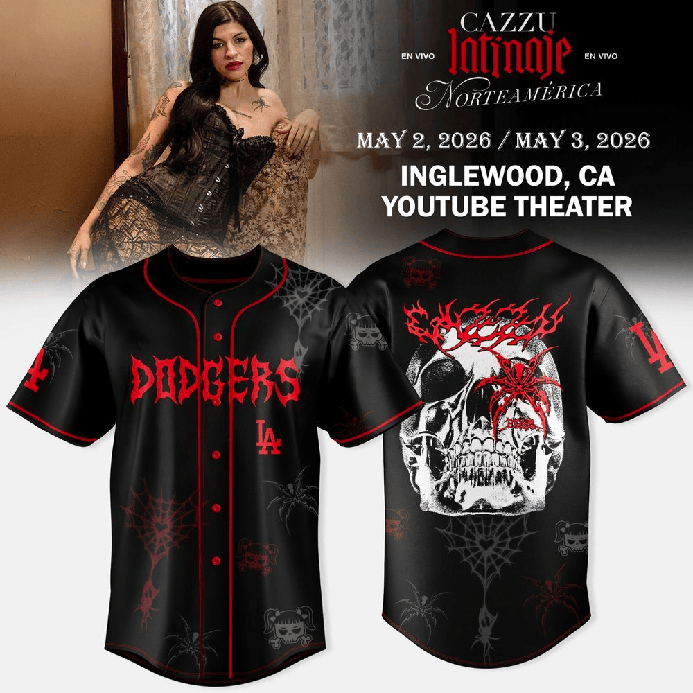 Los Angeles Dodgers x Cazzu Latinaje En Vivo Tour NA 2026 Tour Jersey Dodgers Merch For Fans