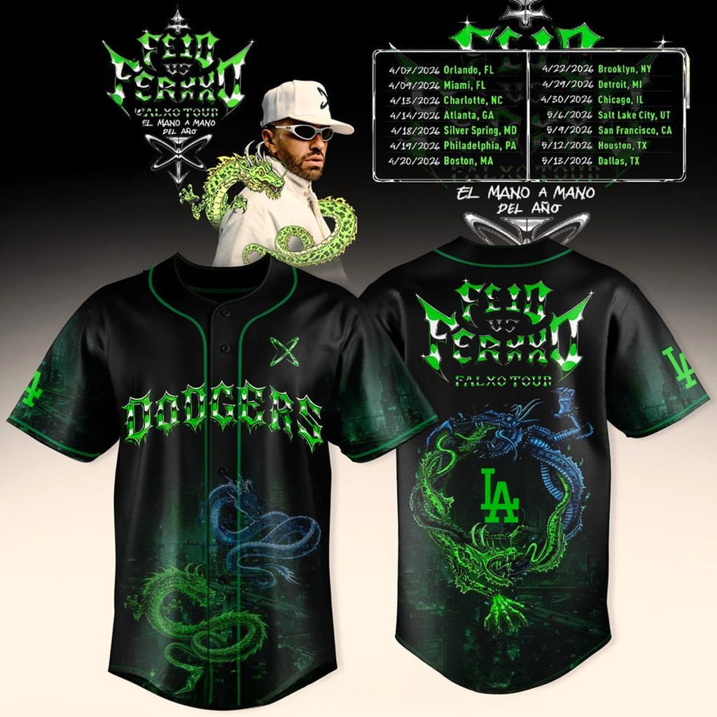 Los Angeles Dodgers x FEID vs FERXXO Falxo Tour 2026 Jersey Dodgers Merch Gifts For Fan