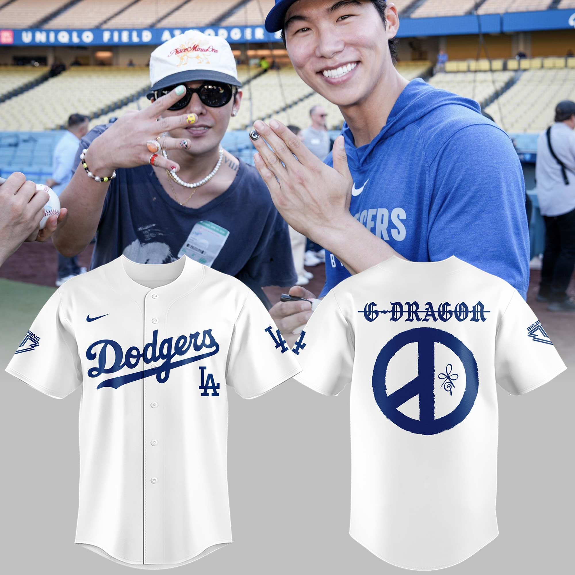 Los Angeles Dodgers x G-Dragon 2026 Baseball Jersey LA Dodgers Clothing Best Gifts For Baseball Lovers
