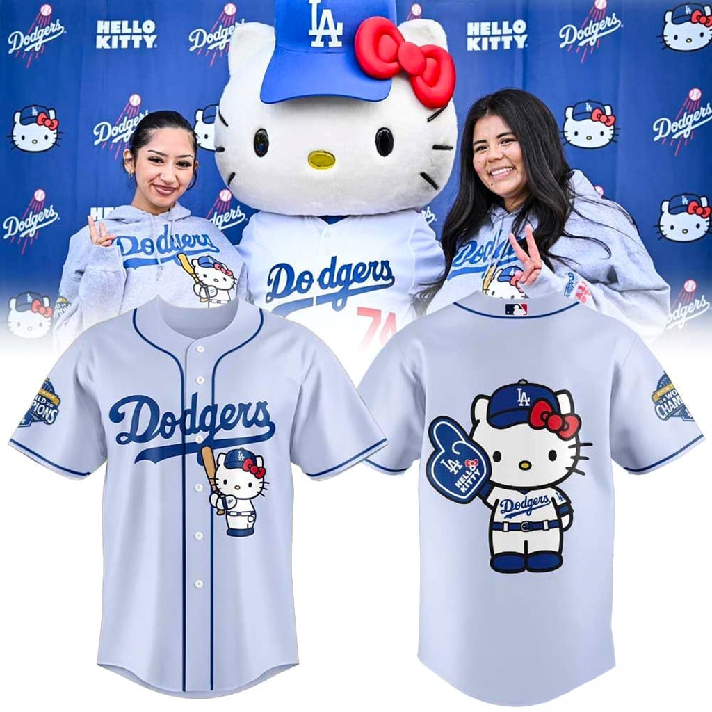 Los Angeles Dodgers X Hello Kitty 2026 Jersey LA Dodgers Merch Best Gifts For Baseball Fans