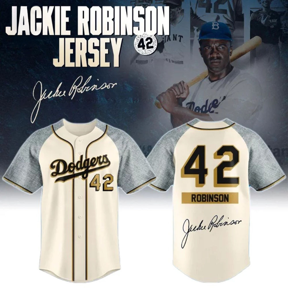 Los Angeles Dodgers X Jackie Robinson Baseball Jersey Jackie Robinson Merch Gift For Grandfather